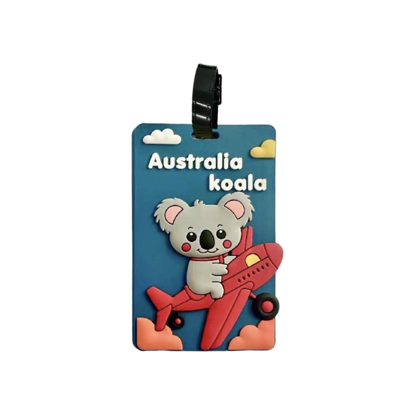 Australia Koala Luggage Tag – Cute Koala Pilot Travel Tag | 3D Rubber PVC Bag Tag