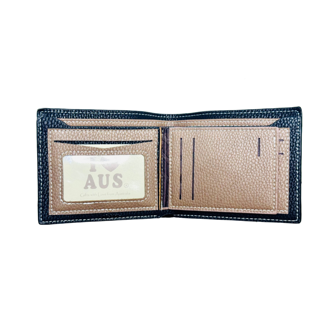Men’s Bi-Fold Wallet – Premium Two-Tone with Kangaroo Logo