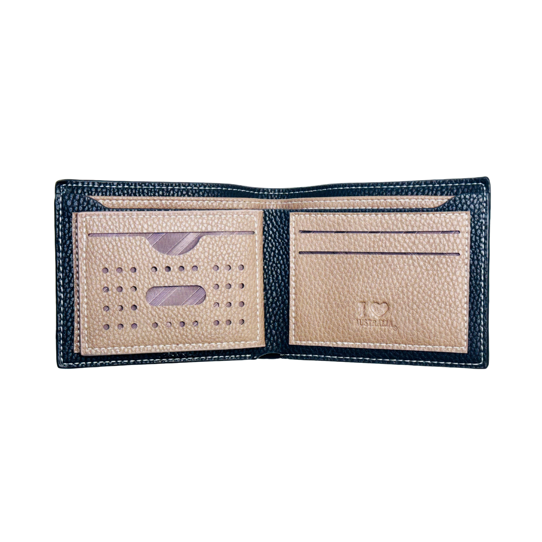 Men’s Bi-Fold Wallet – Premium Two-Tone with Kangaroo Logo
