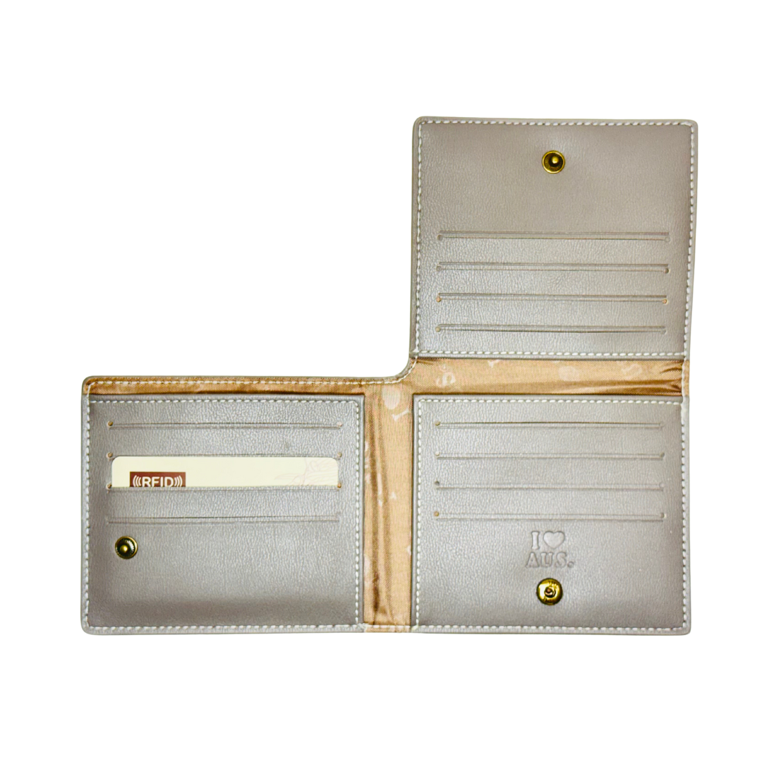 Men’s RFID Wallet – Silver with Kangaroo Logo & Gift Box
