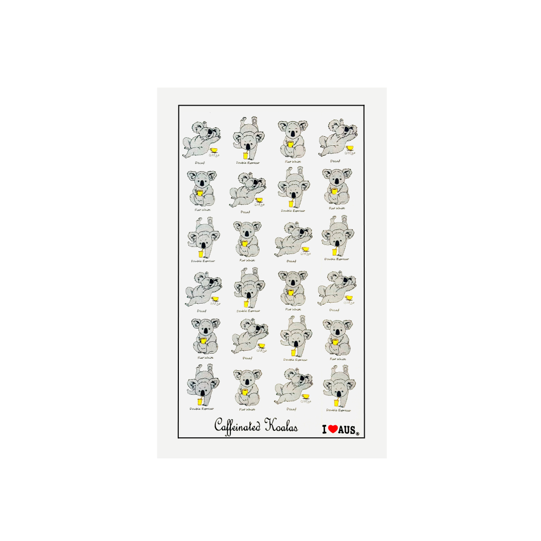 Cotton Tea Towel – Koala Coffee Design