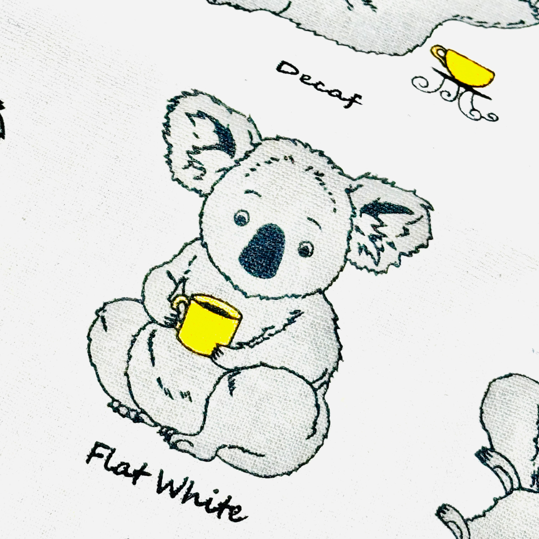 Cotton Tea Towel – Koala Coffee Design
