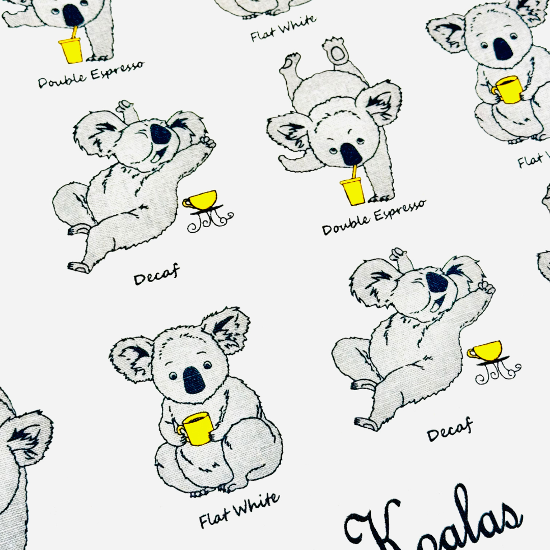Cotton Tea Towel – Koala Coffee Design