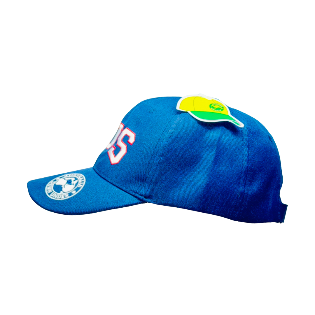 AUS Australia Cap – Blue Adjustable Polyester Hat with Embroidered Logo