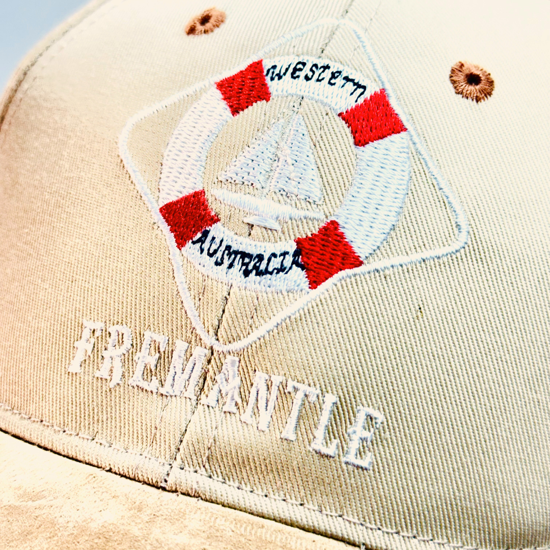 Fremantle Western Australia Cap – Beige Adjustable Sailing Embroidered Hat