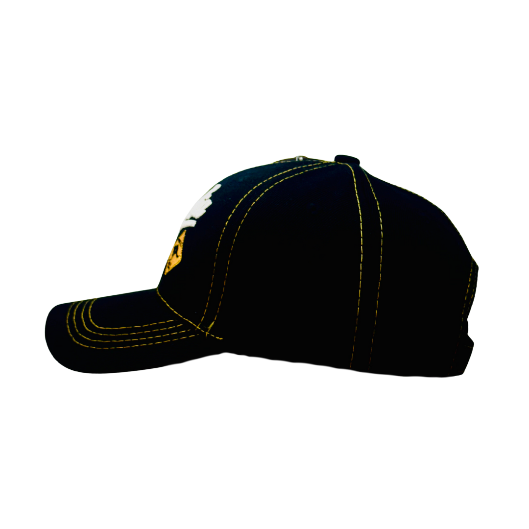 Australia Embroidered Kangaroo Road Sign Cap – Black Adjustable Baseball Hat
