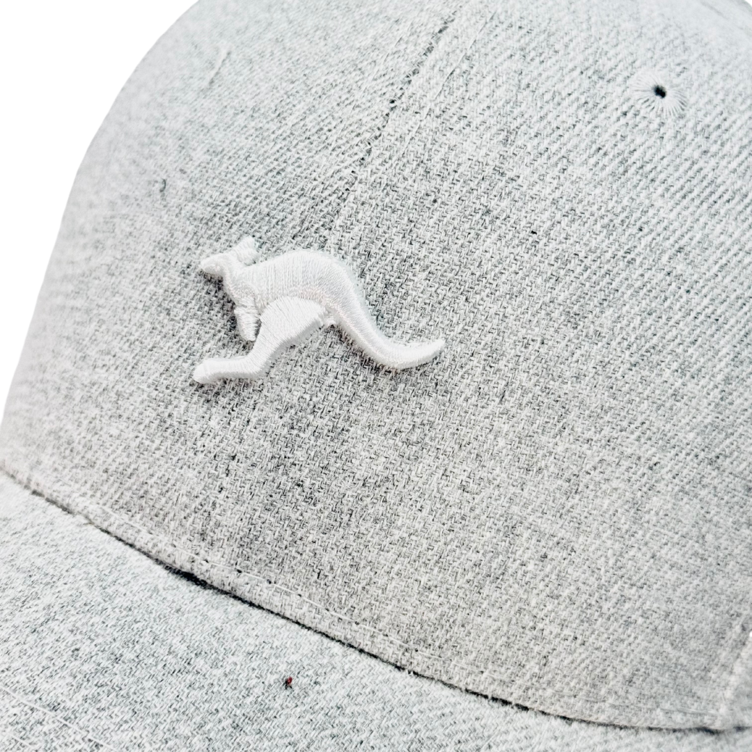 Australia Kangaroo Embroidered Cap – Grey Adjustable Baseball Hat