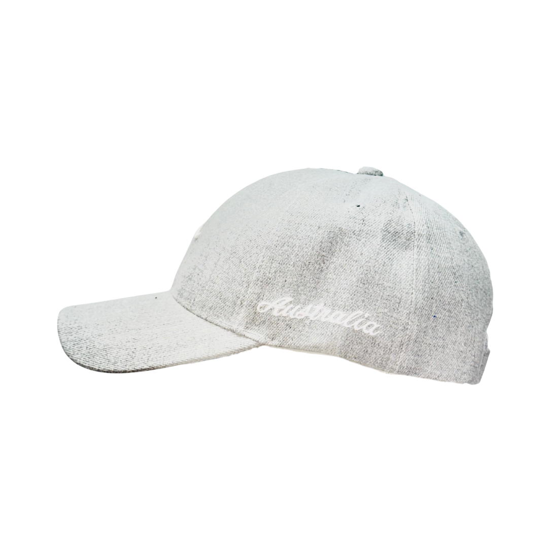 Australia Kangaroo Embroidered Cap – Grey Adjustable Baseball Hat
