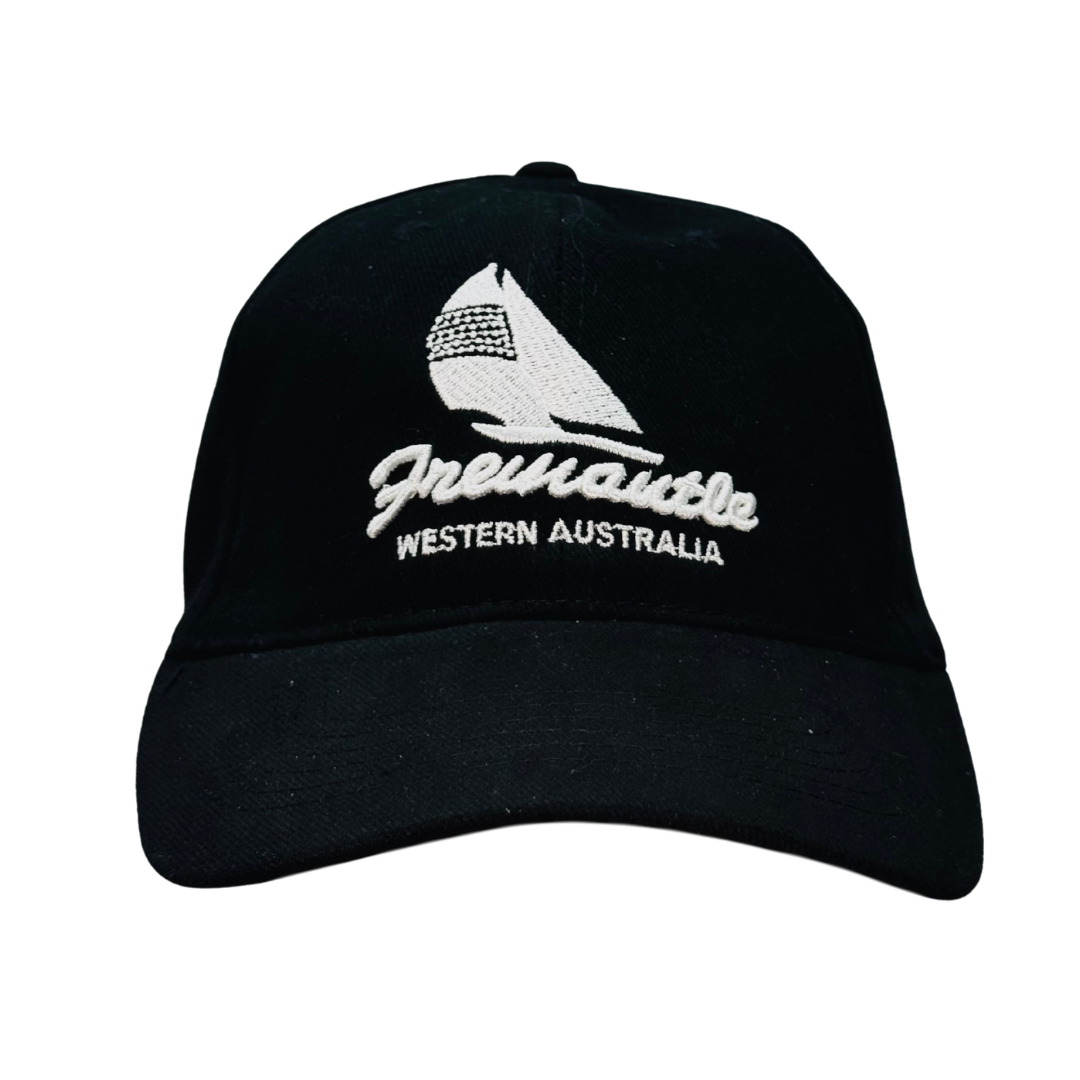 Fremantle Embroidered Cap – Black Adjustable Souvenir Hat Western Australia