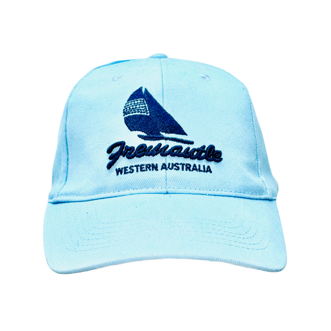 Fremantle Embroidered Cap – Light Blue Adjustable Souvenir Hat Western Australia