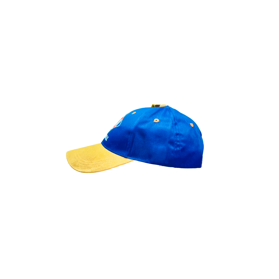 Fremantle Western Australia Cap – Navy Cotton Hat with Suede Peak and Embroidered Sailing Design