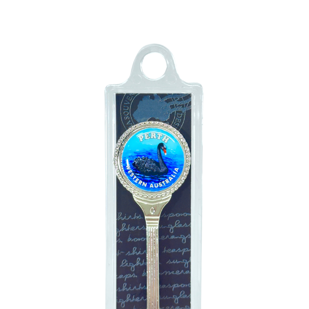Silver Souvenir Spoon – Gift Boxed Perth Day City Skyline Design