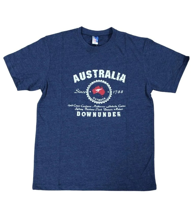 Adult T-Shirt – Australia Red Map Outback Design
