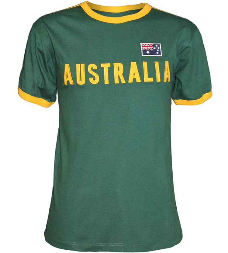 Adult T-Shirt – Green & Gold Applique