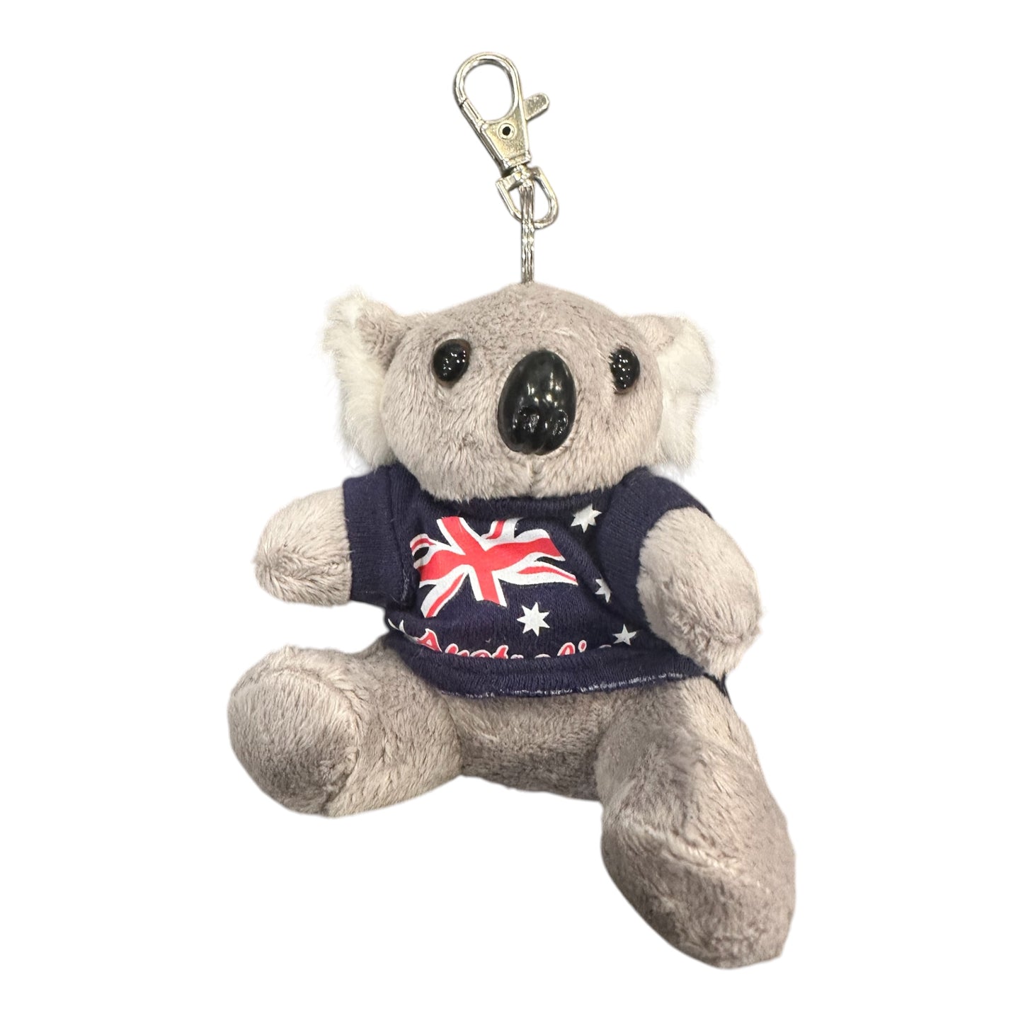 Australia Koala Plush Keyring – Navy Australian Flag T-Shirt Soft Toy Keychain
