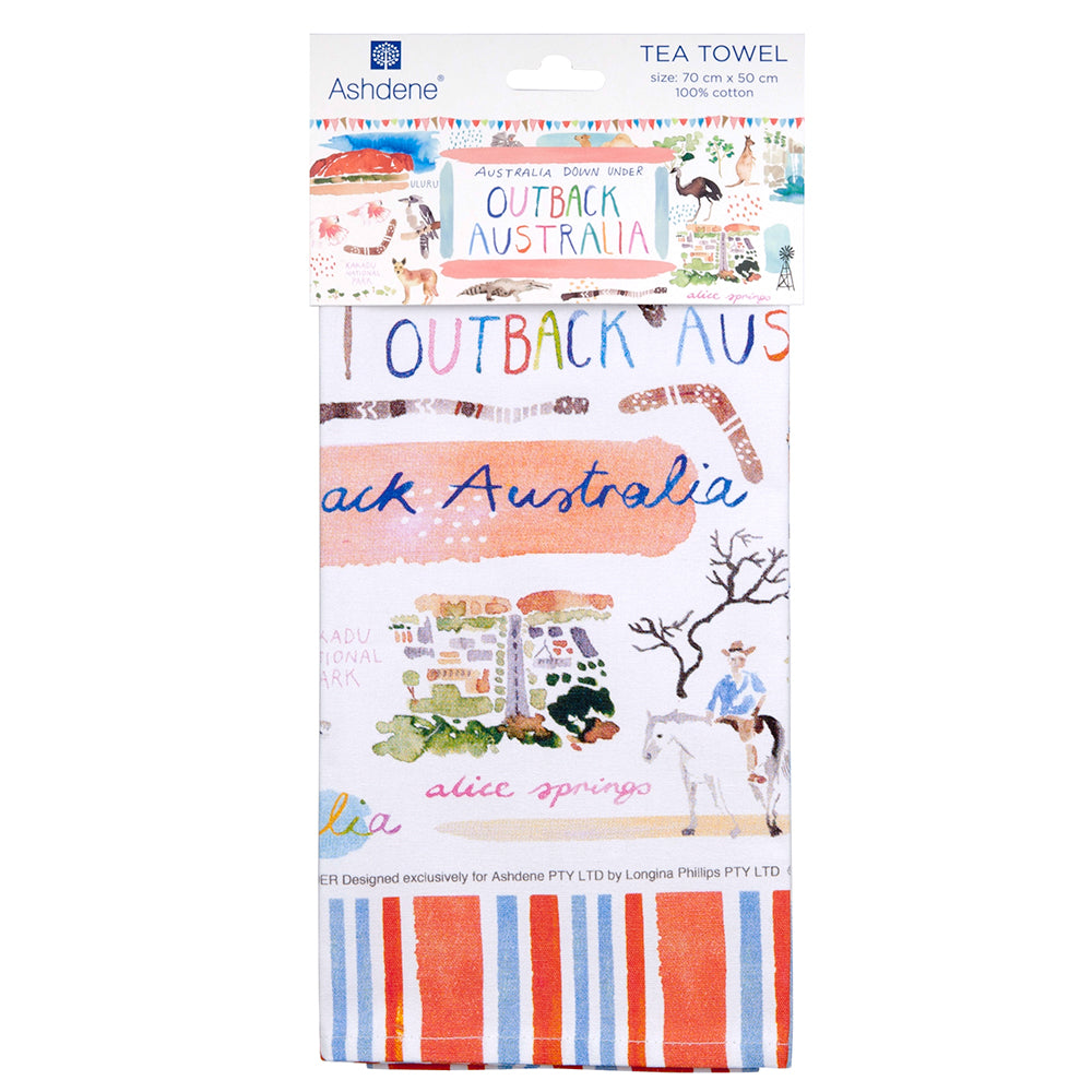 Ashdene Outback Australia Tea Towel – Australian Souvenir Gift