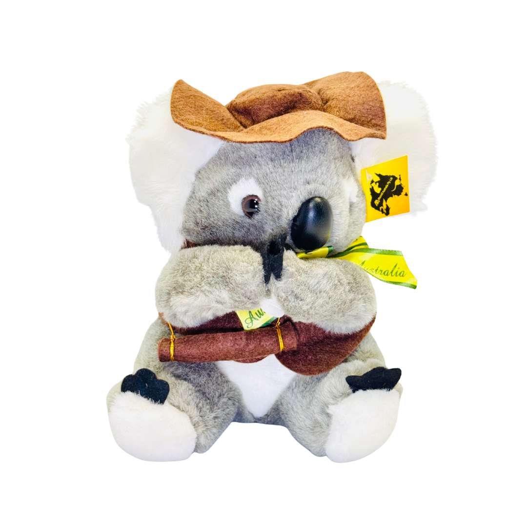 Plush Koala Toy – 21cm with Swaggy Hat, Jacket & Rolled Swag