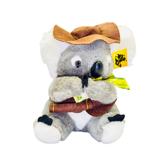 Plush Koala Toy – 21cm with Swaggy Hat, Jacket & Rolled Swag