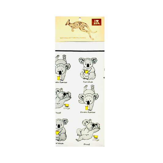 Cotton Tea Towel – Koala Coffee Design