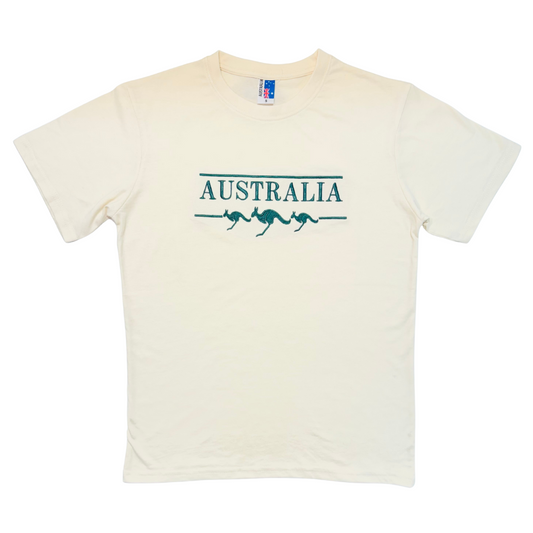 Adult T-Shirt – Australia Embroidered Kangaroo Souvenir Tee