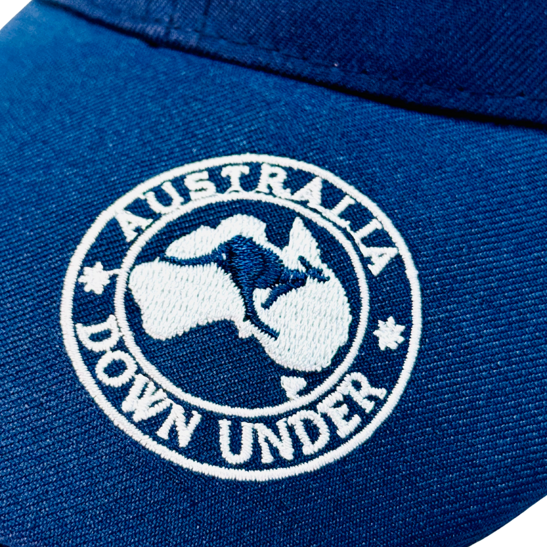 AUS Australia Cap – Blue Adjustable Polyester Hat with Embroidered Logo