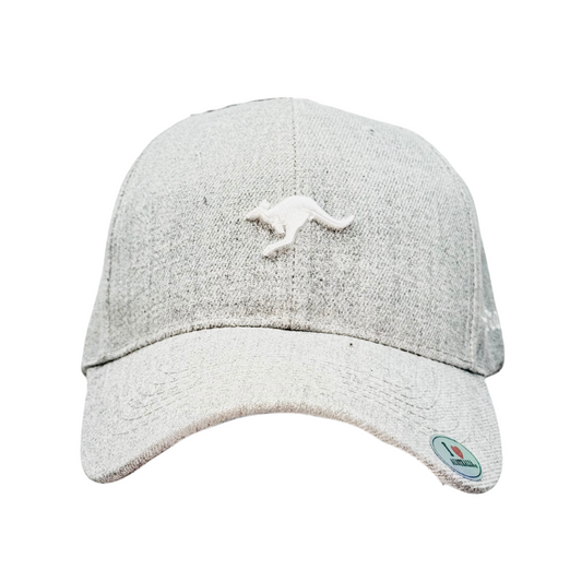 Australia Kangaroo Embroidered Cap – Grey Adjustable Baseball Hat