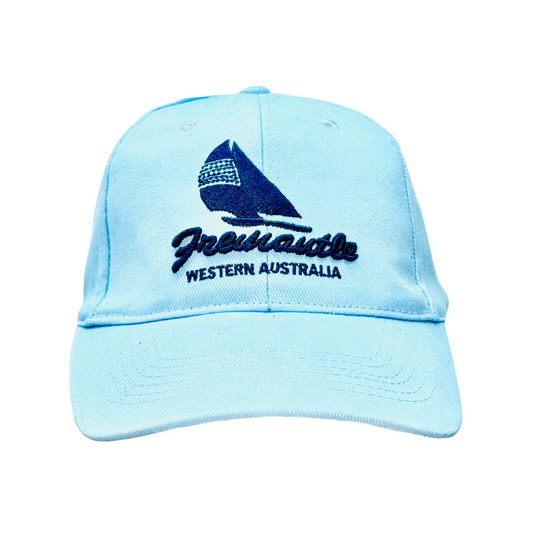 Fremantle Embroidered Cap – Light Blue Adjustable Souvenir Hat Western Australia