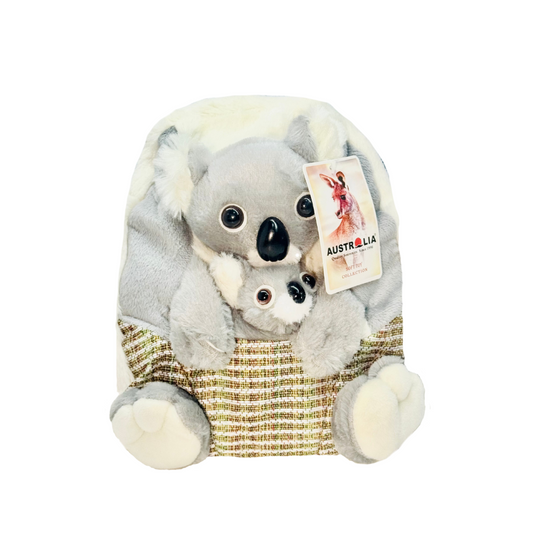 Plush Koala Backpack with Joey – Australian Souvenir Bag