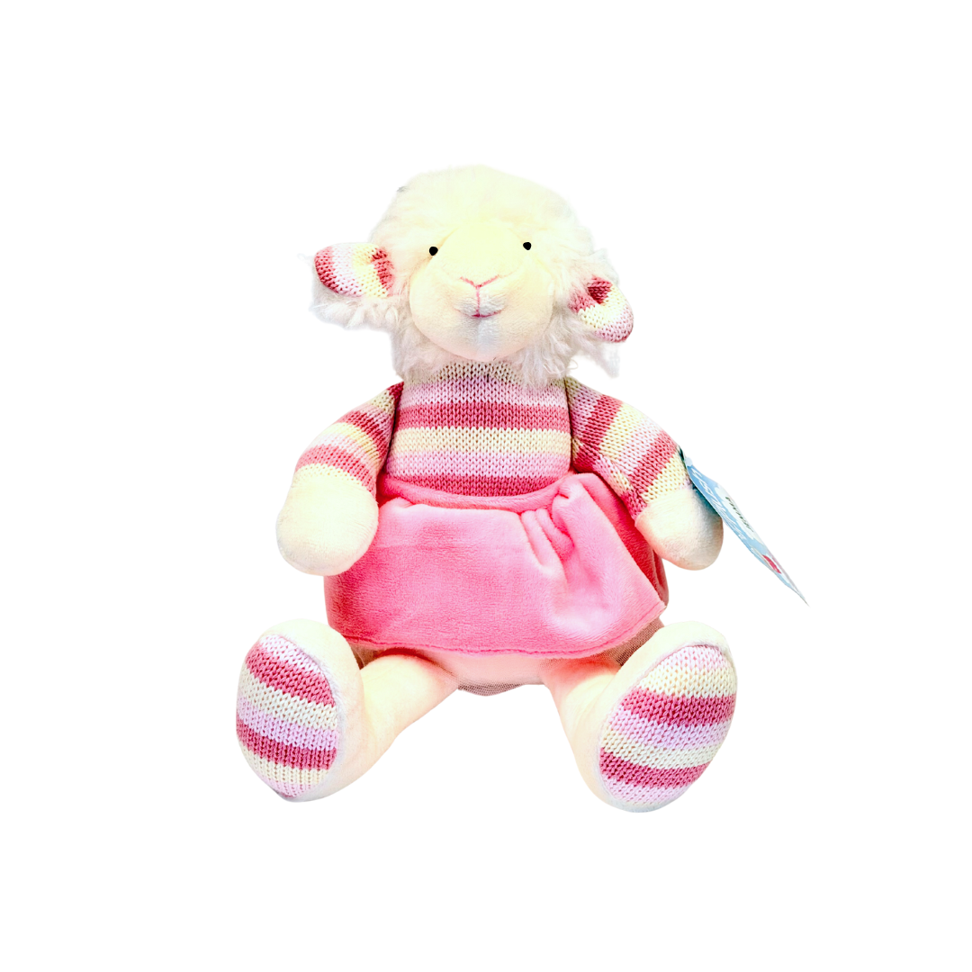 Baby Safe Lamb Plush Toy – 22 cm Soft Pink Australian Gift