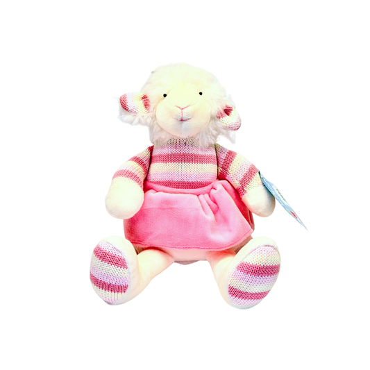 Baby Safe Lamb Plush Toy – 22 cm Soft Pink Australian Gift