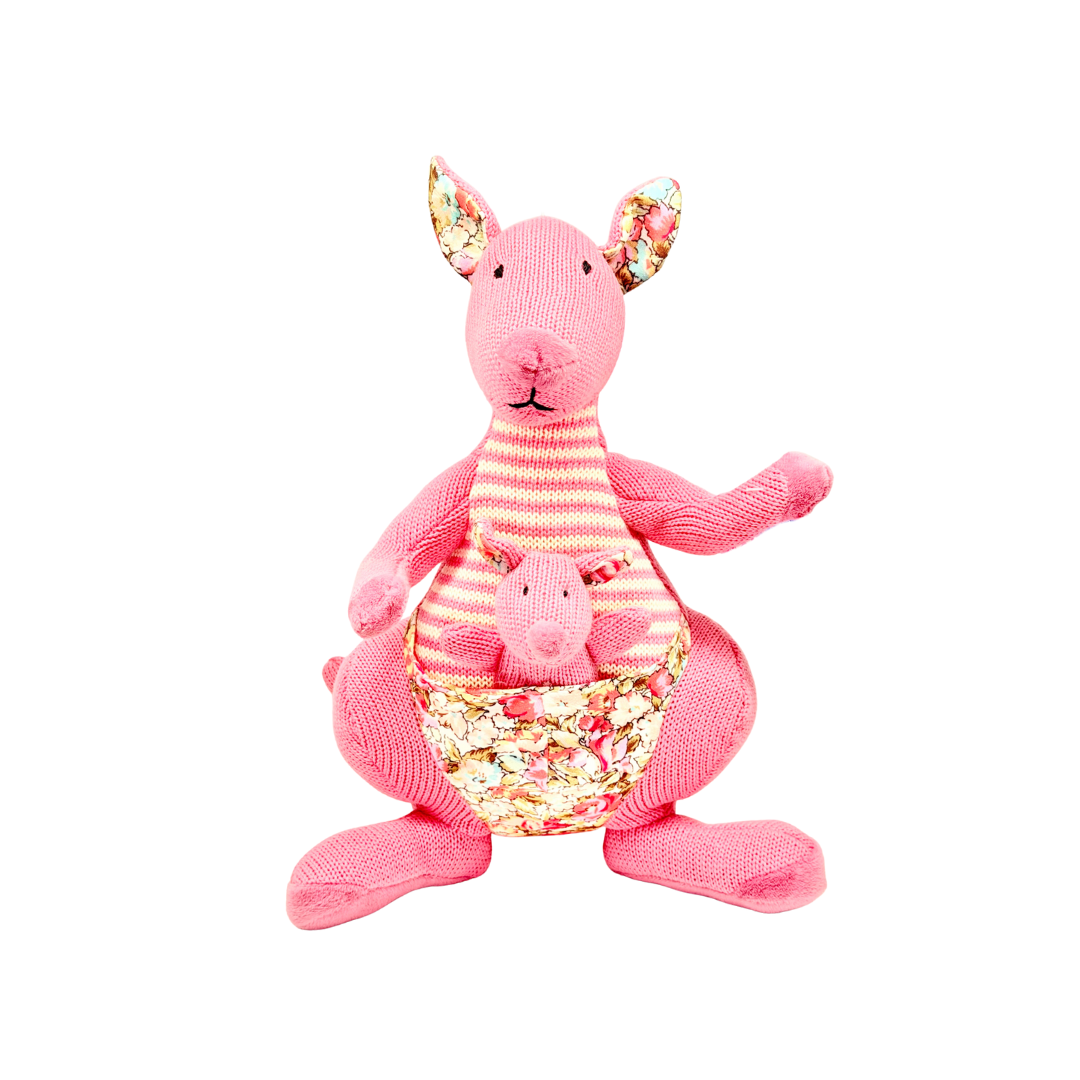 Baby Safe Kangaroo Plush Toy – 32 cm Pink Soft Australian Souvenir