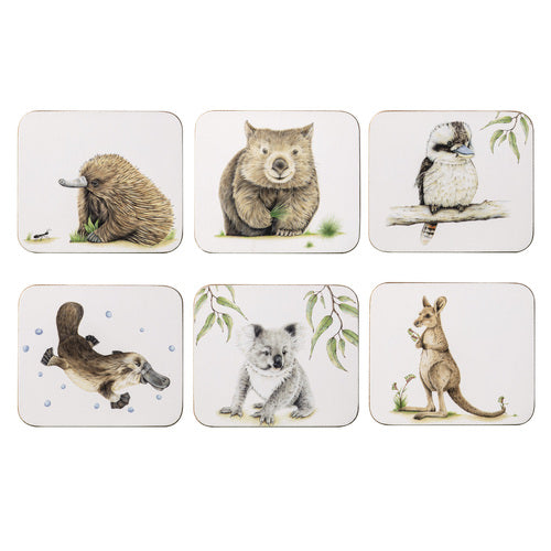 Bush Buddies Coaster Set – Australian Wildlife by Sarah Hardy (Ashdene)