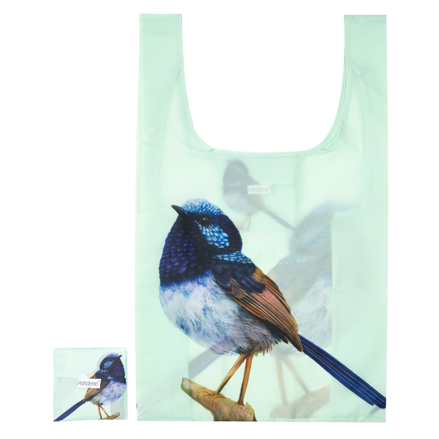Modern Birds Reusable Tote Bag – Blue Wren by Jess Hutchinson (Ashdene, Eco-Friendly 20kg)