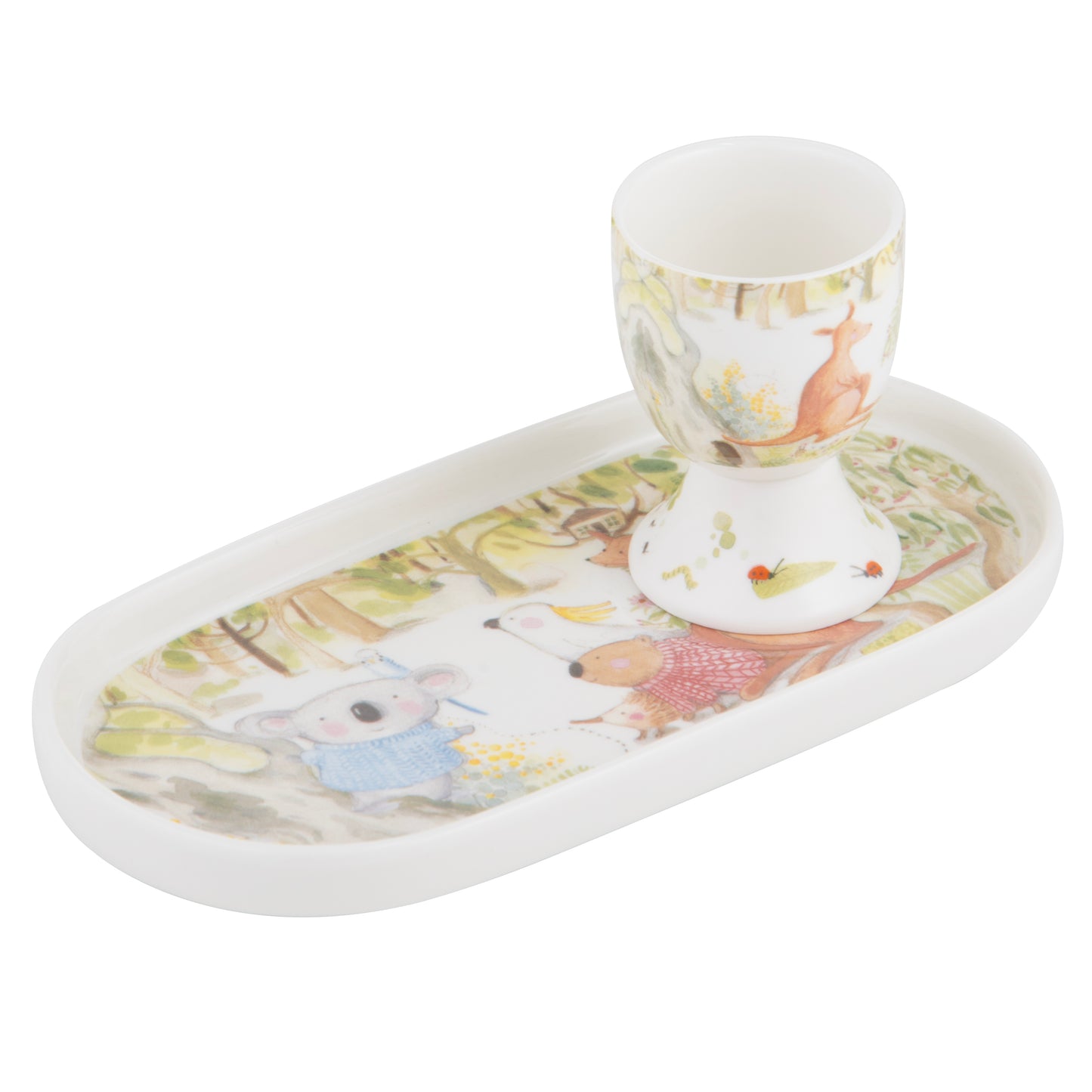 Ashdene Barney Gumnut & Friends Egg & Soldiers Set – New Bone China