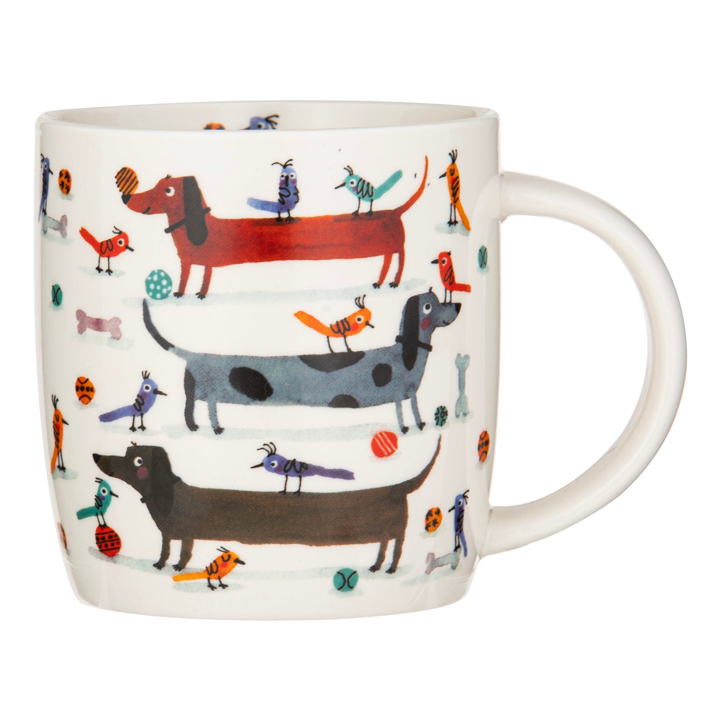 Ashdene Canine Capers Dachshund Mug by Terry Runyan – New Bone China (380ml)