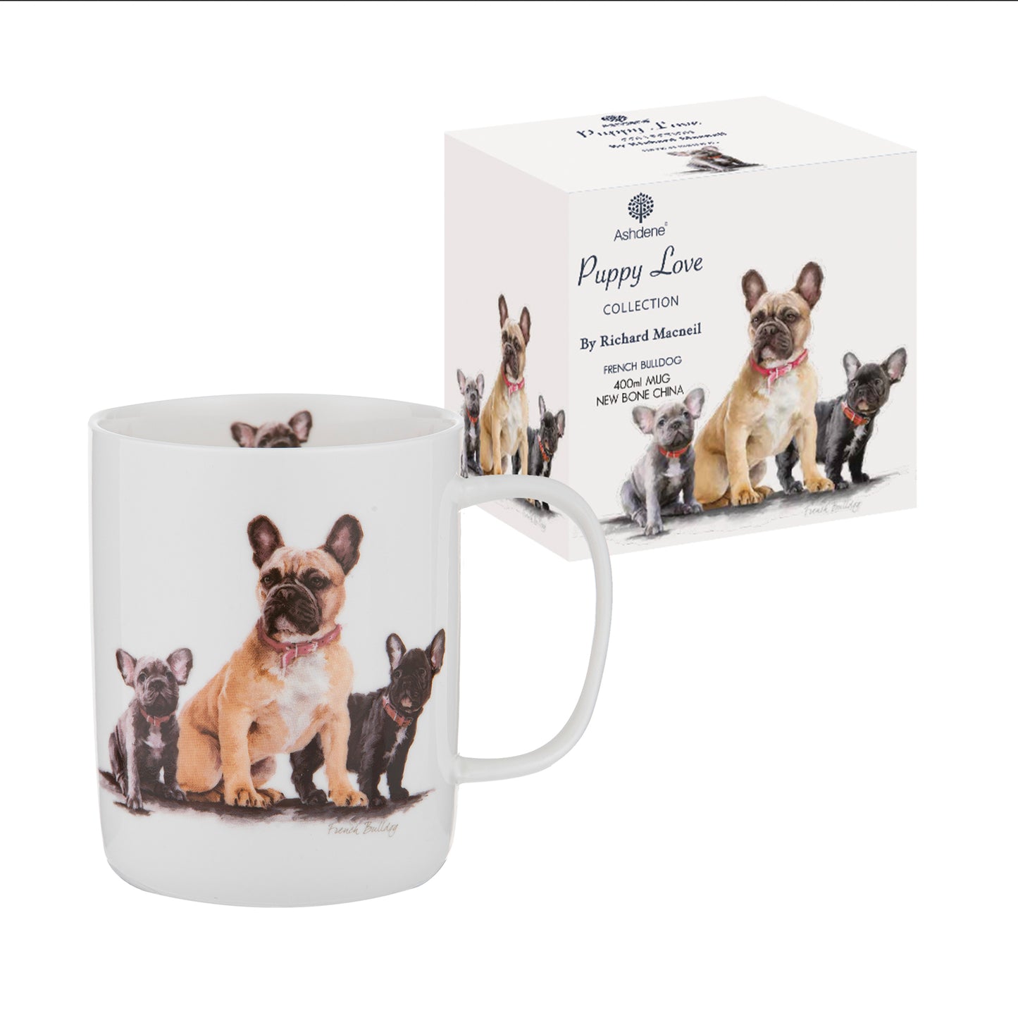 Ashdene Puppy Love French Bulldog Mug – New Bone China (400ml)