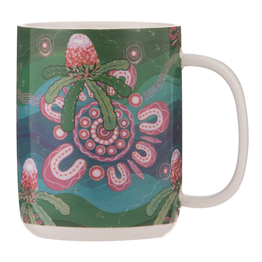 Aboriginal Art Mug 400ml – Beauty in Country by Ben Goebel (Maarakool Art)