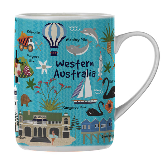 Ashdene Land Down Under Western Australia Mug – Fine Bone China (370ml)