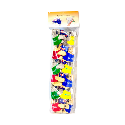 Clip-On Koala with Flag and Jacket – 12 Pack