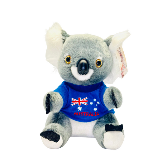 Plush Koala Toy – 21cm with Australia Flag T-Shirt