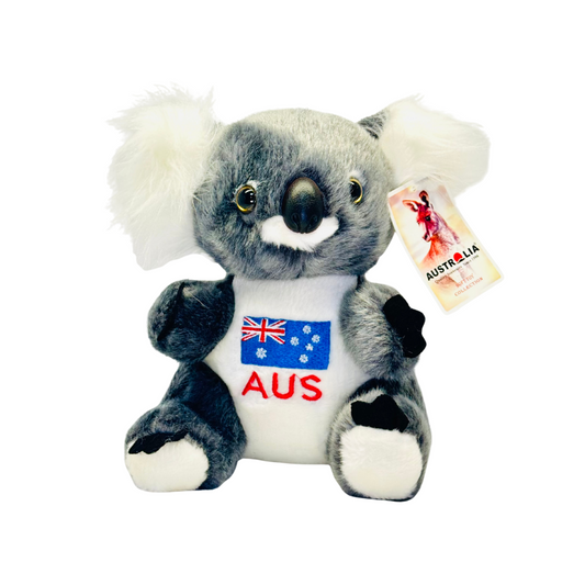 Plush Koala Toy – 21cm with Embroidered Australia Flag & AUS