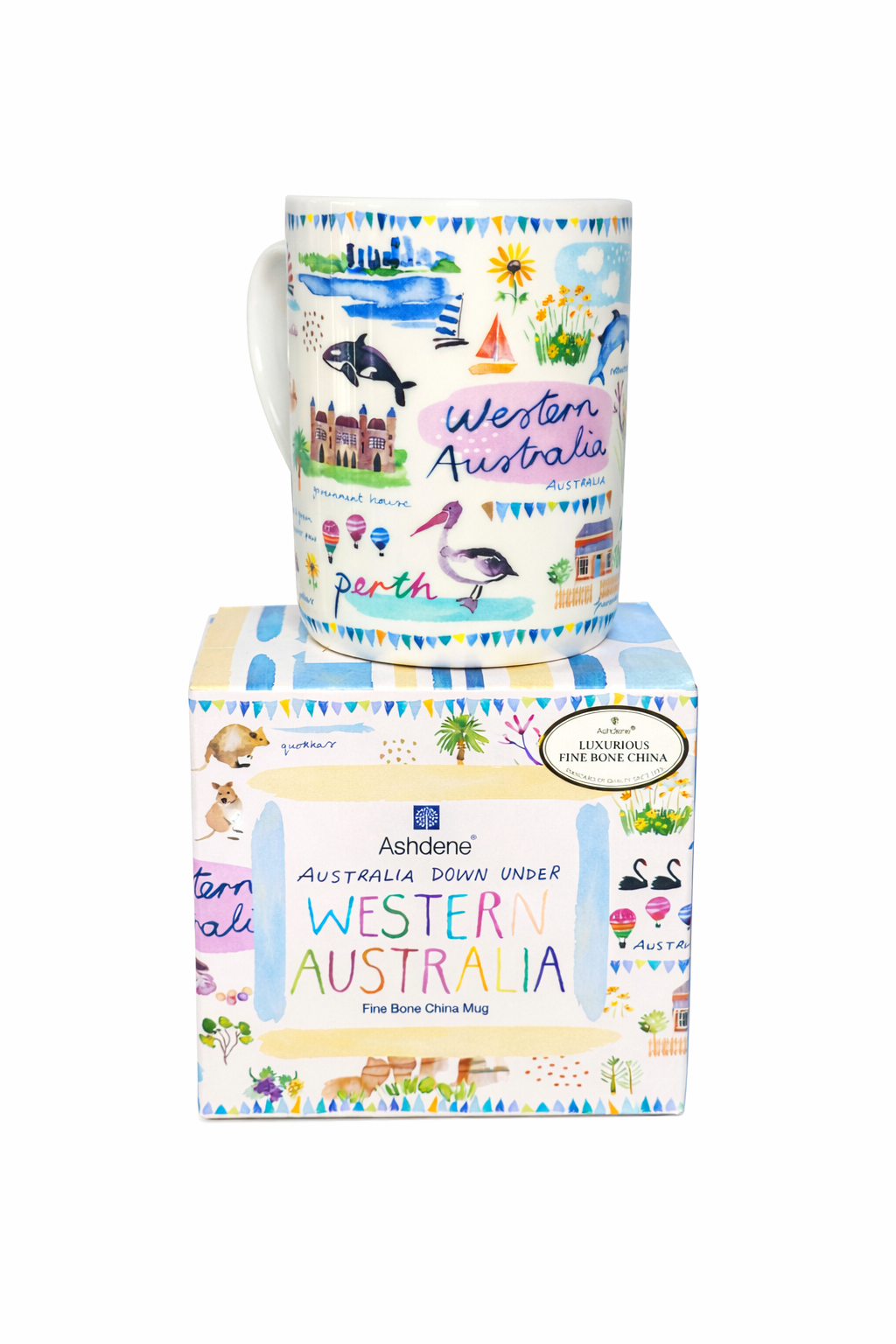 Ashdene Perth Western Australia Fine Bone China Mug – 370ml