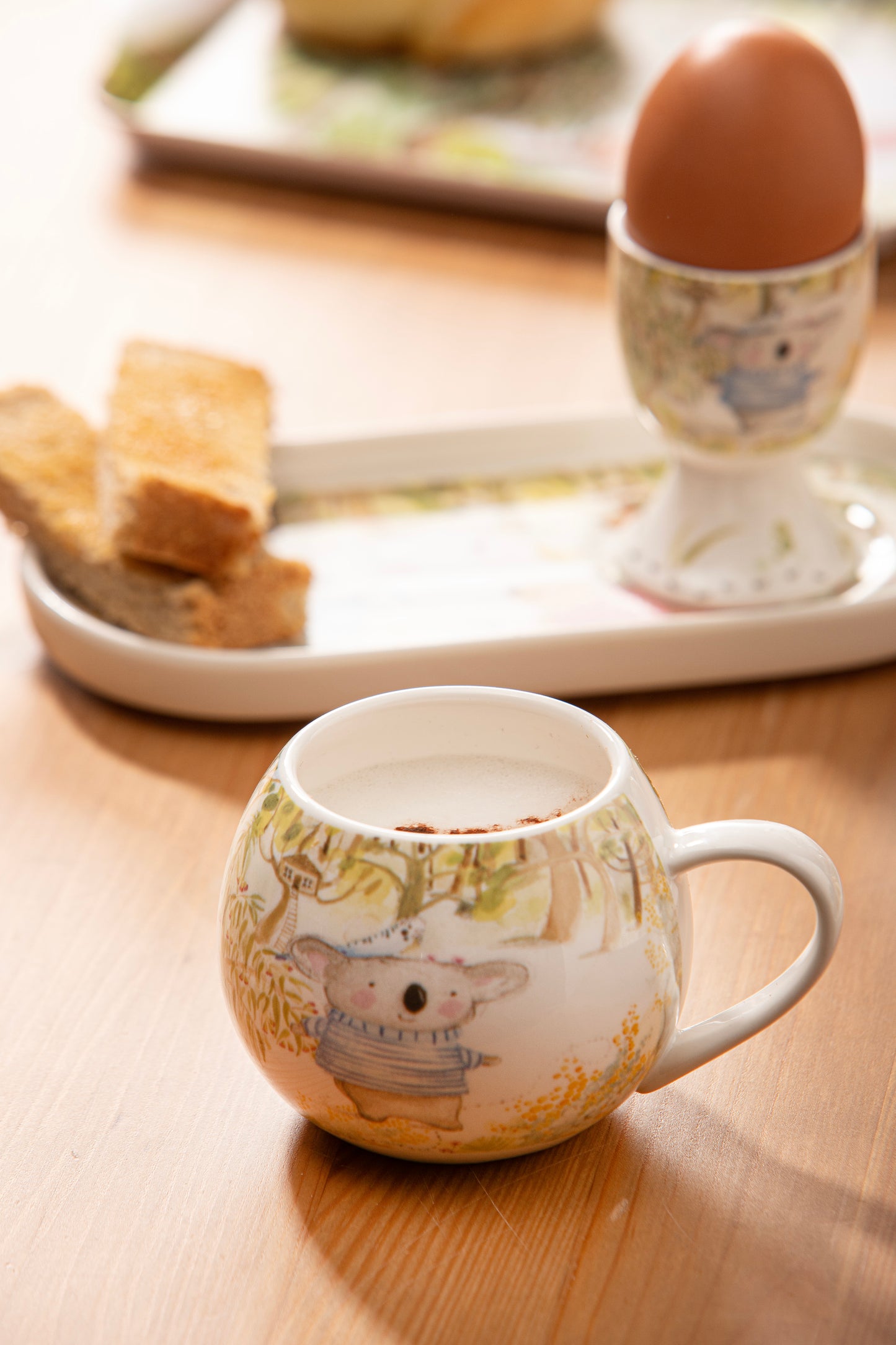 Ashdene Barney Gumnut & Friends Egg & Soldiers Set – New Bone China