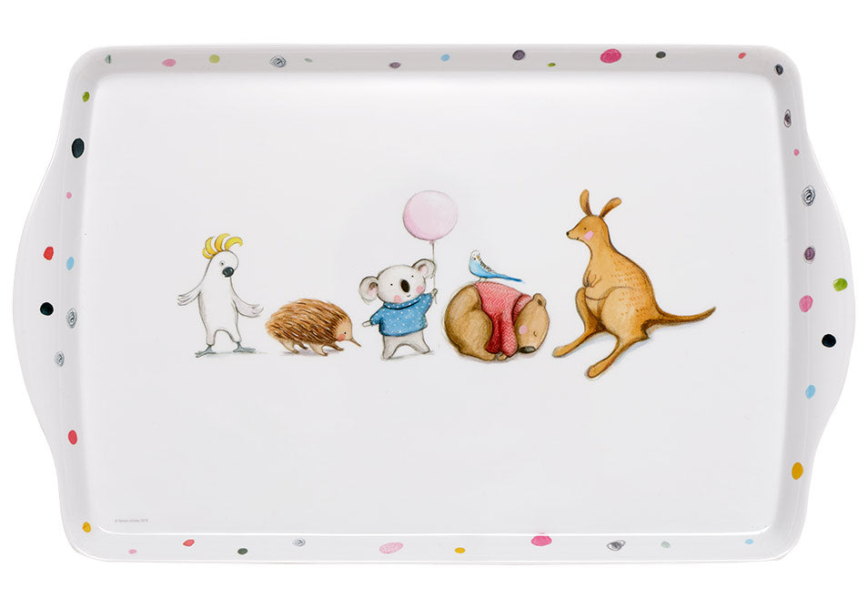 Ashdene Barney Gumnut & Friends Medium Tray – 100% Melamine (22 × 33 cm)