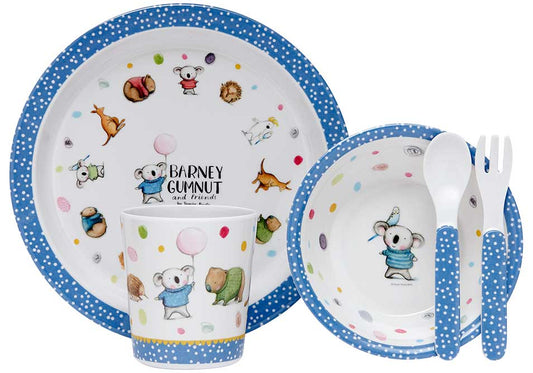 Barney Gumnut & Friends 5 Piece Kids Dinner Set