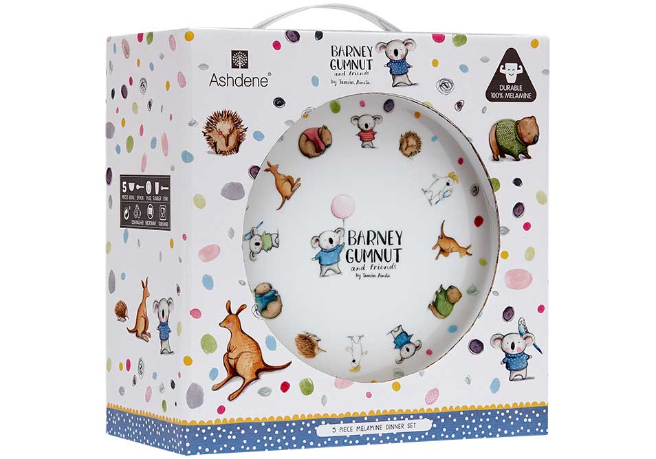 Barney Gumnut & Friends 5 Piece Kids Dinner Set