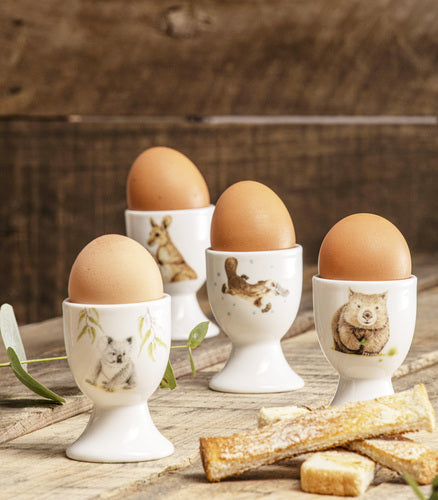 Bush Buddies Egg Cup Set of 4 – Australian Wildlife by Sarah Hardy (Ashdene)