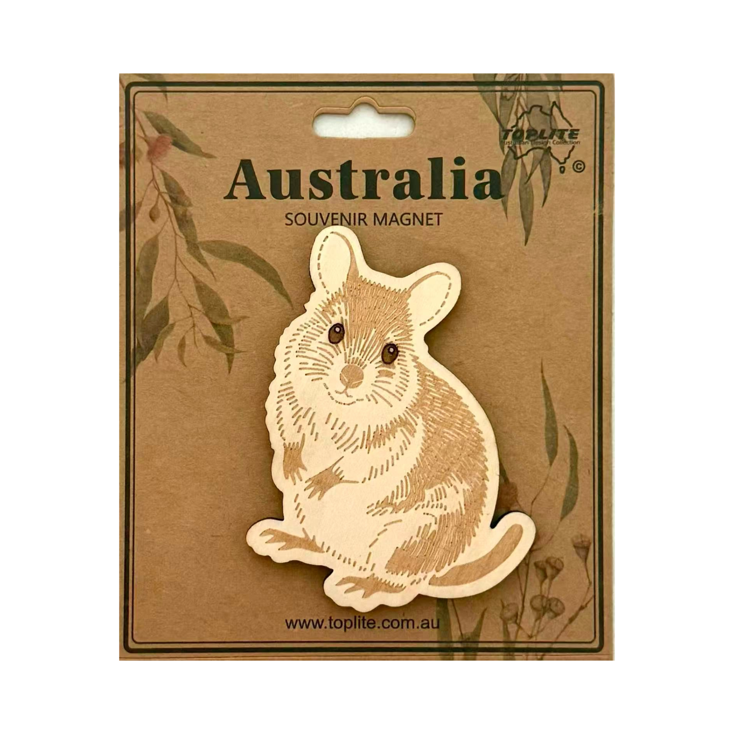 Quokka Wooden Fridge Magnet – Australian Souvenir Gift | Engraved Timber Animal Magnet
