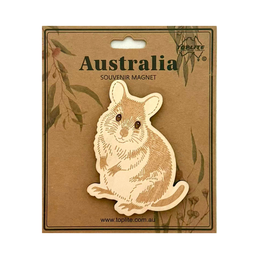 Quokka Wooden Fridge Magnet – Australian Souvenir Gift | Engraved Timber Animal Magnet