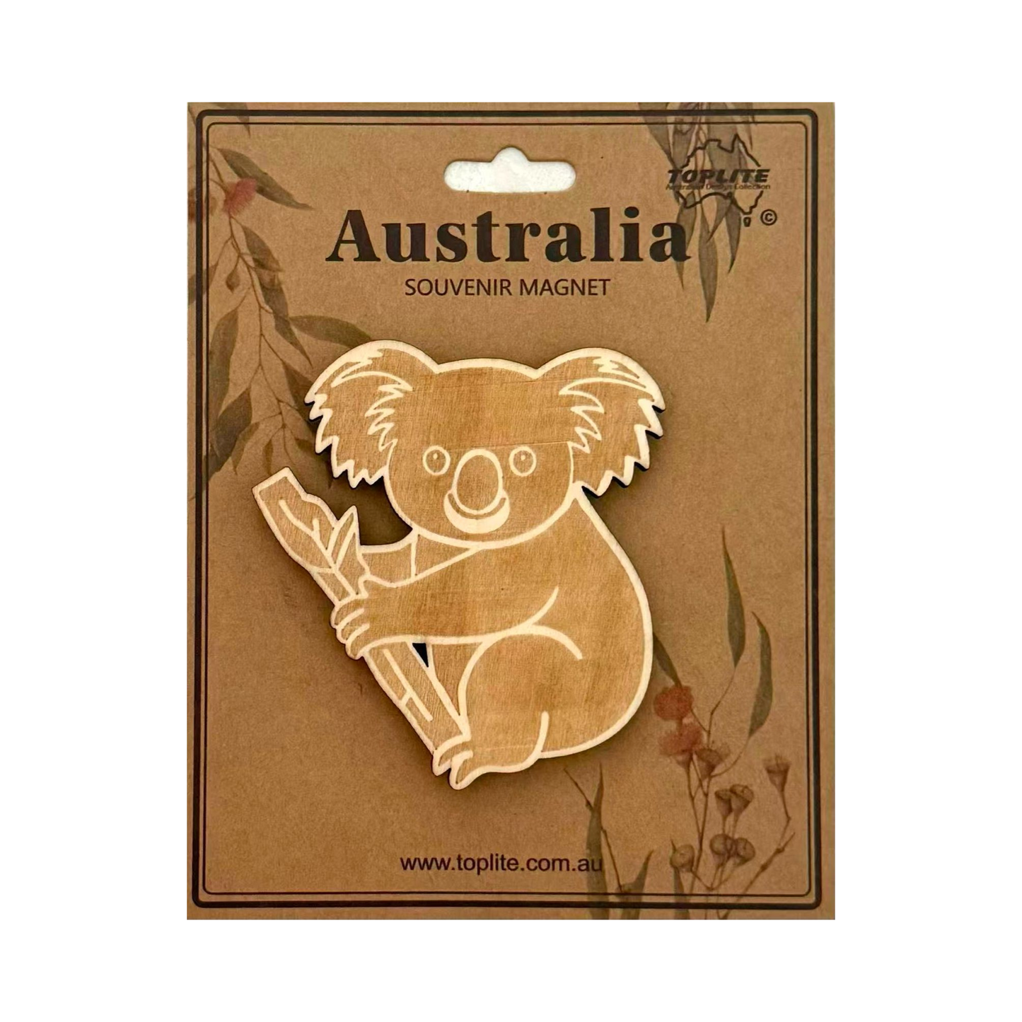 Koala Wooden Fridge Magnet – Australian Souvenir Gift | Engraved Timber Animal Magnet
